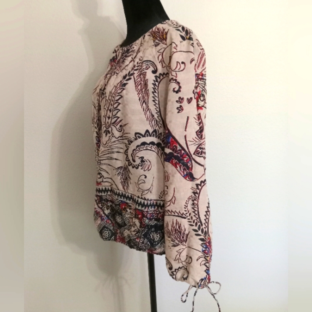 Lucky Brand Bohemian Peasant Blouse - Picture 2 of 9